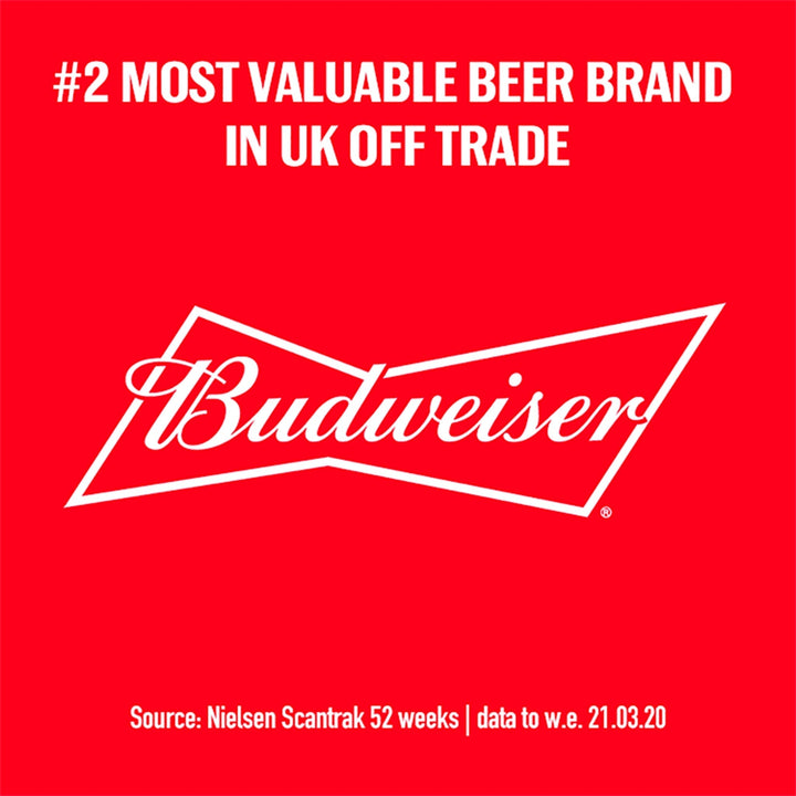 Budweiser Lager Beer Cans 4 x 440ml