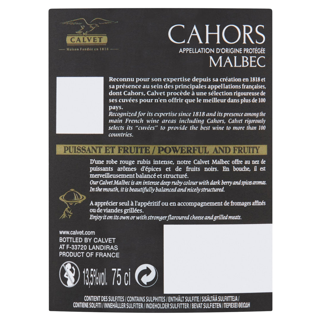 Calvet Cahors Malbec 75cl