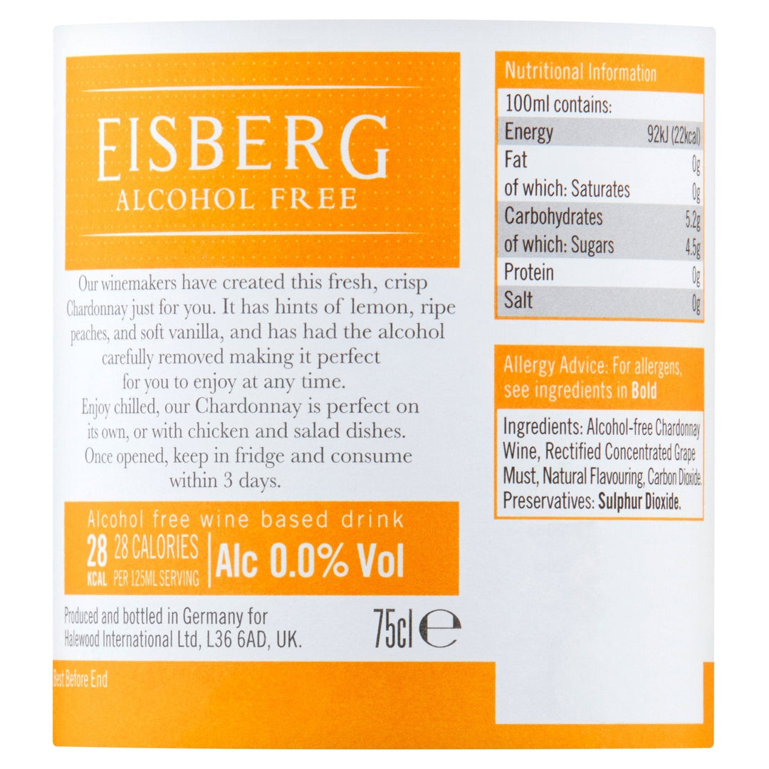 Eisberg Alcohol Free Wine Chardonnay 75cl